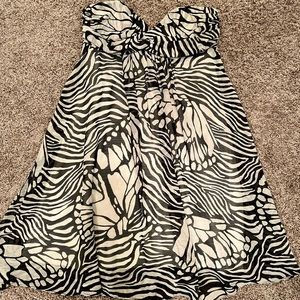 Elise Ryan Black white strapless dress Excellent condition! Never worn!